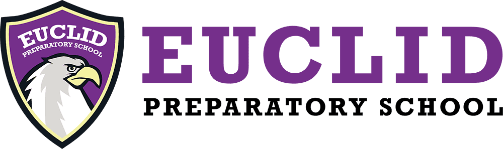 Euclid Preparatory School logo with eagle mascot.